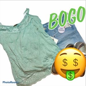 MAURICES SOLID LACE CRINKLE CAMISOLE